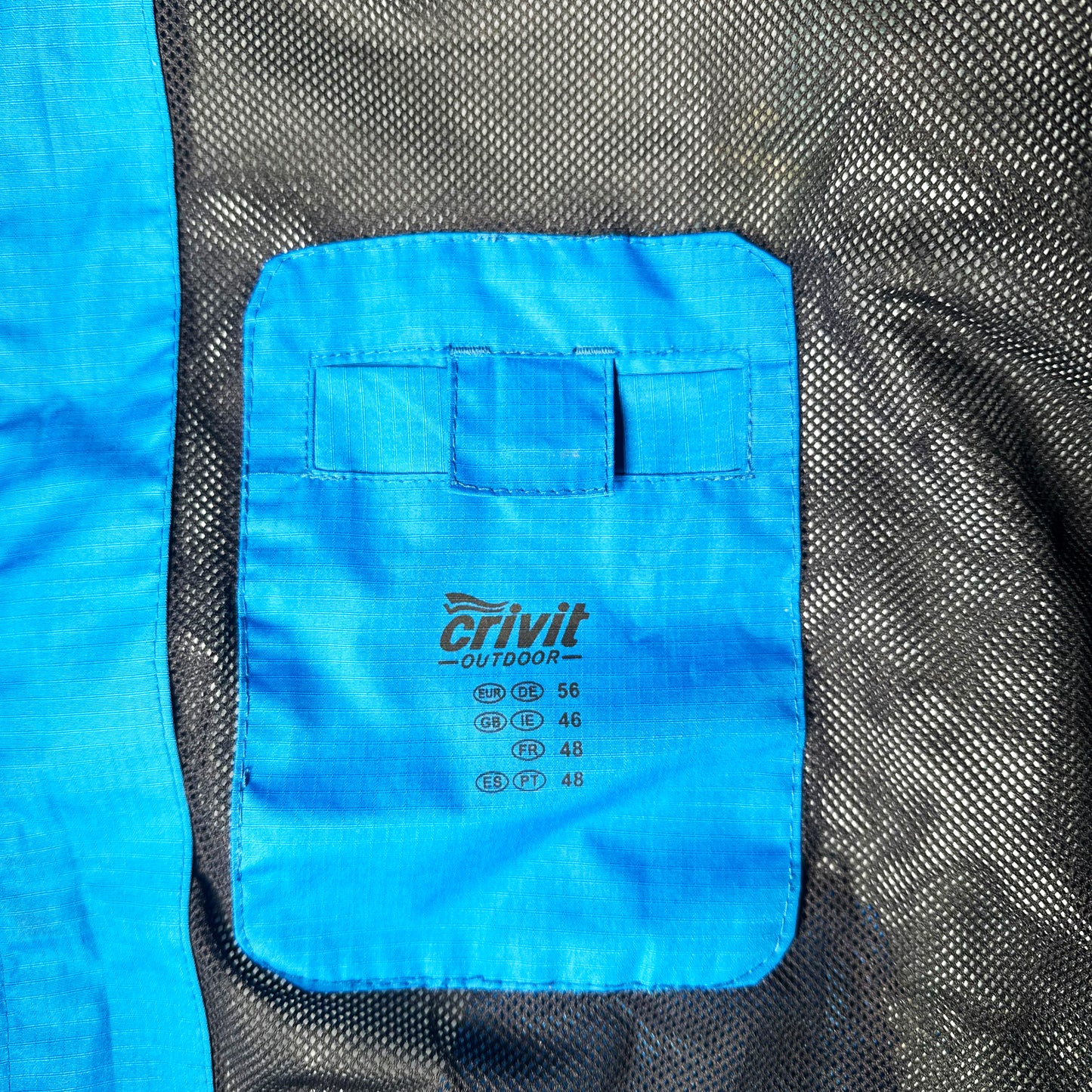 Crivit - rain jacket - Sky Blue, Navy - (Storlek: 56)