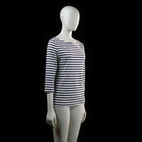 Lindex - t-shirt - White, Navy - (Storlek: M)