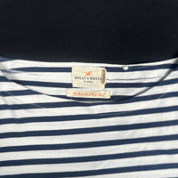 Lindex - t-shirt - White, Navy - (Storlek: M)