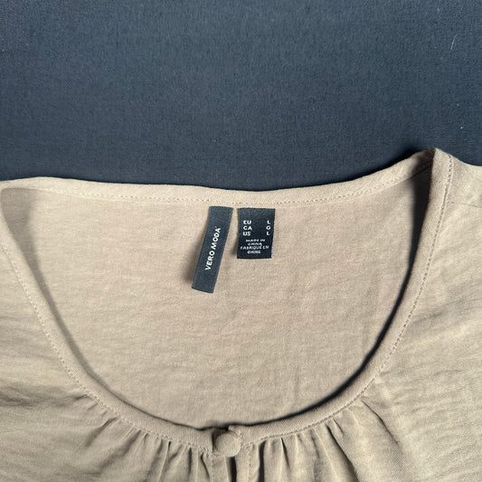 Vero Moda - blouse - Taupe - (Storlek: L)