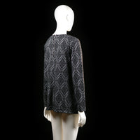 Isolde - blouse - Gray, Black - (Storlek: M)