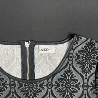 Isolde - blouse - Gray, Black - (Storlek: M)