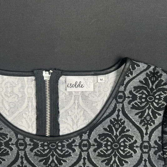 Isolde - blouse - Gray, Black - (Storlek: M)