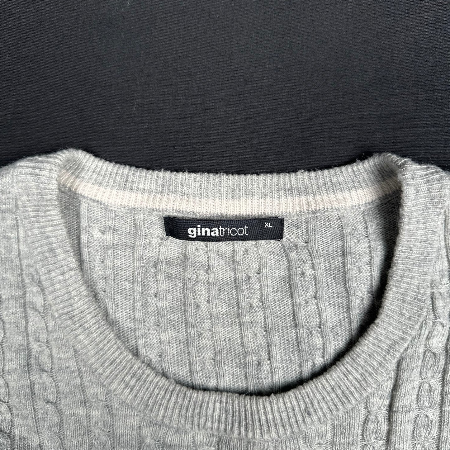 Gina Tricot - sweater - Light Gray - (Storlek: XL)
