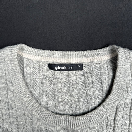 Gina Tricot - sweater - Light Gray - (Storlek: XL)