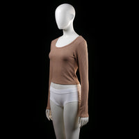 Fb Sister - long-sleeve top - Taupe - (Storlek: M)