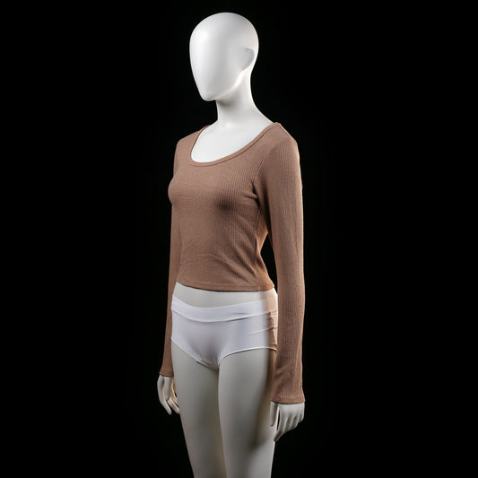Fb Sister - long-sleeve top - Taupe - (Storlek: M)