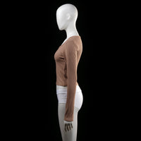 Fb Sister - long-sleeve top - Taupe - (Storlek: M)