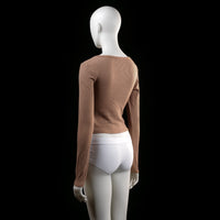 Fb Sister - long-sleeve top - Taupe - (Storlek: M)
