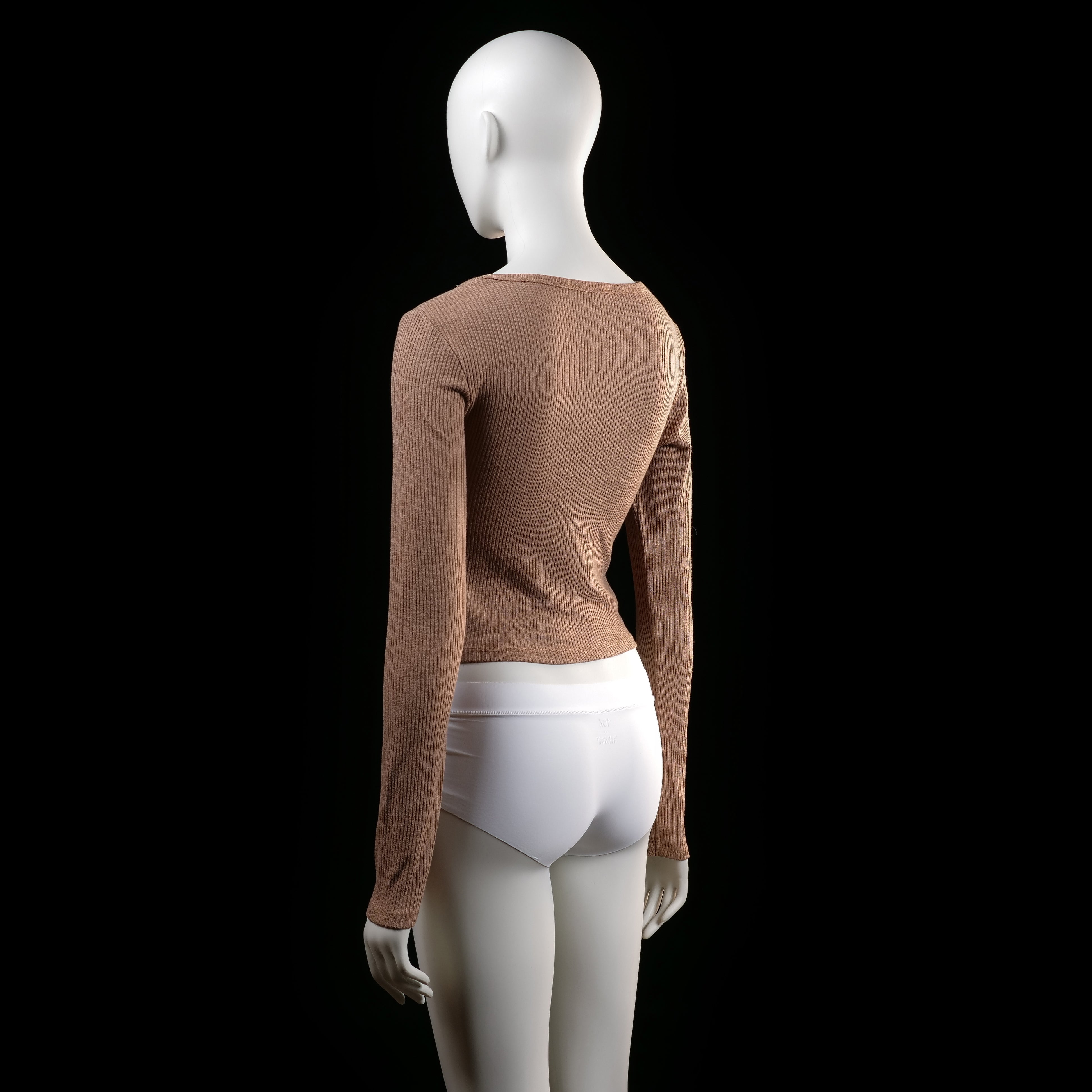 Fb Sister - long-sleeve top - Taupe - (Storlek: M)