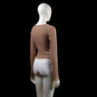 Fb Sister - long-sleeve top - Taupe - (Storlek: M)