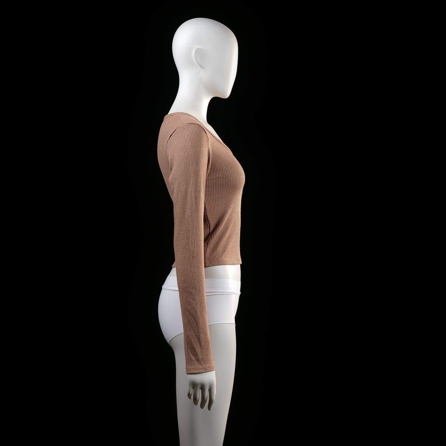 Fb Sister - long-sleeve top - Taupe - (Storlek: M)