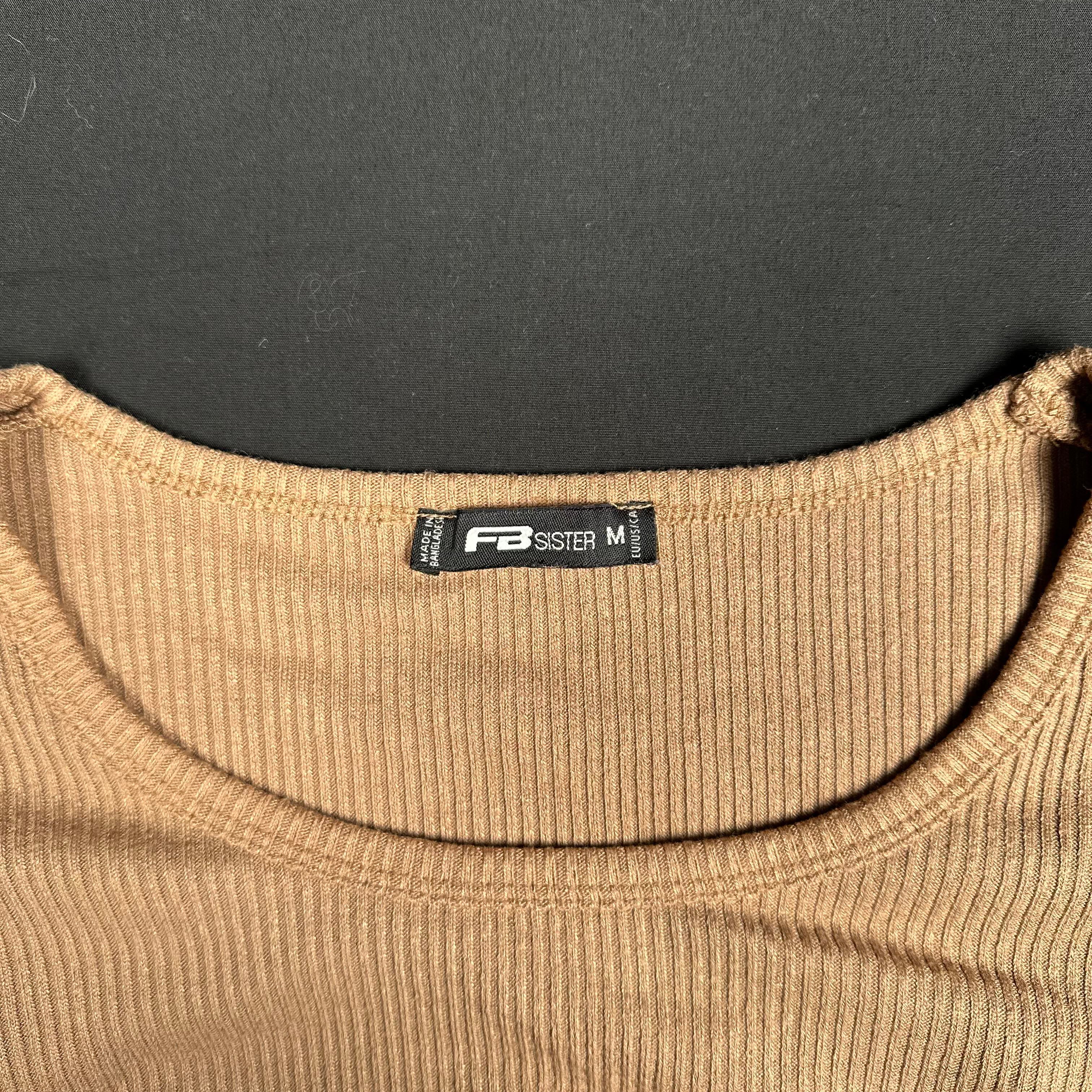 Fb Sister - long-sleeve top - Taupe - (Storlek: M)