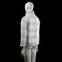 turtleneck - White, Light Gray - (Storlek: M)