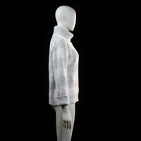 turtleneck - White, Light Gray - (Storlek: M)