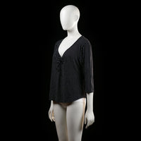 Swesco - blouse - Black, White - (Storlek: XL)