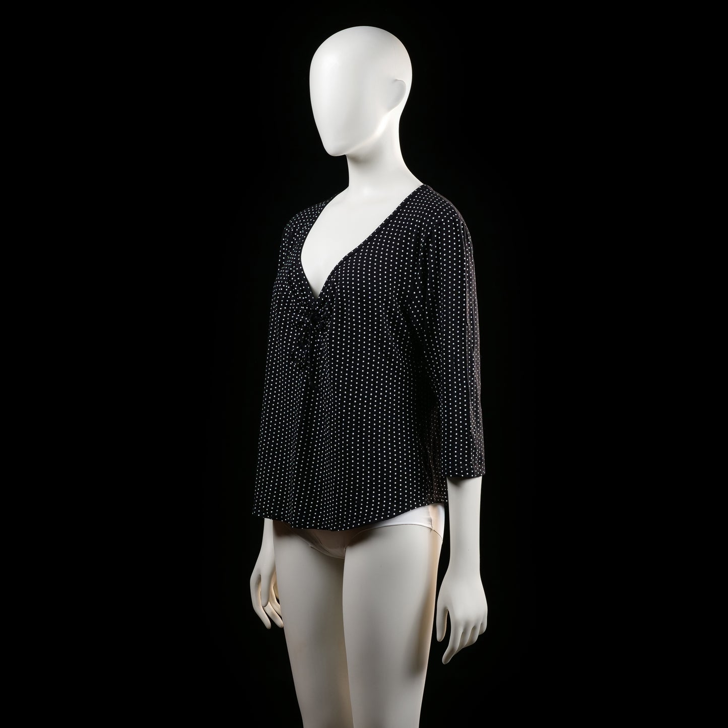Swesco - blouse - Black, White - (Storlek: XL)