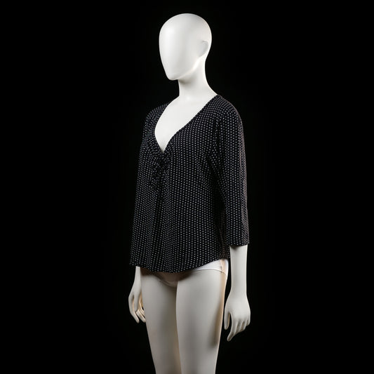 Swesco - blouse - Black, White - (Storlek: XL)