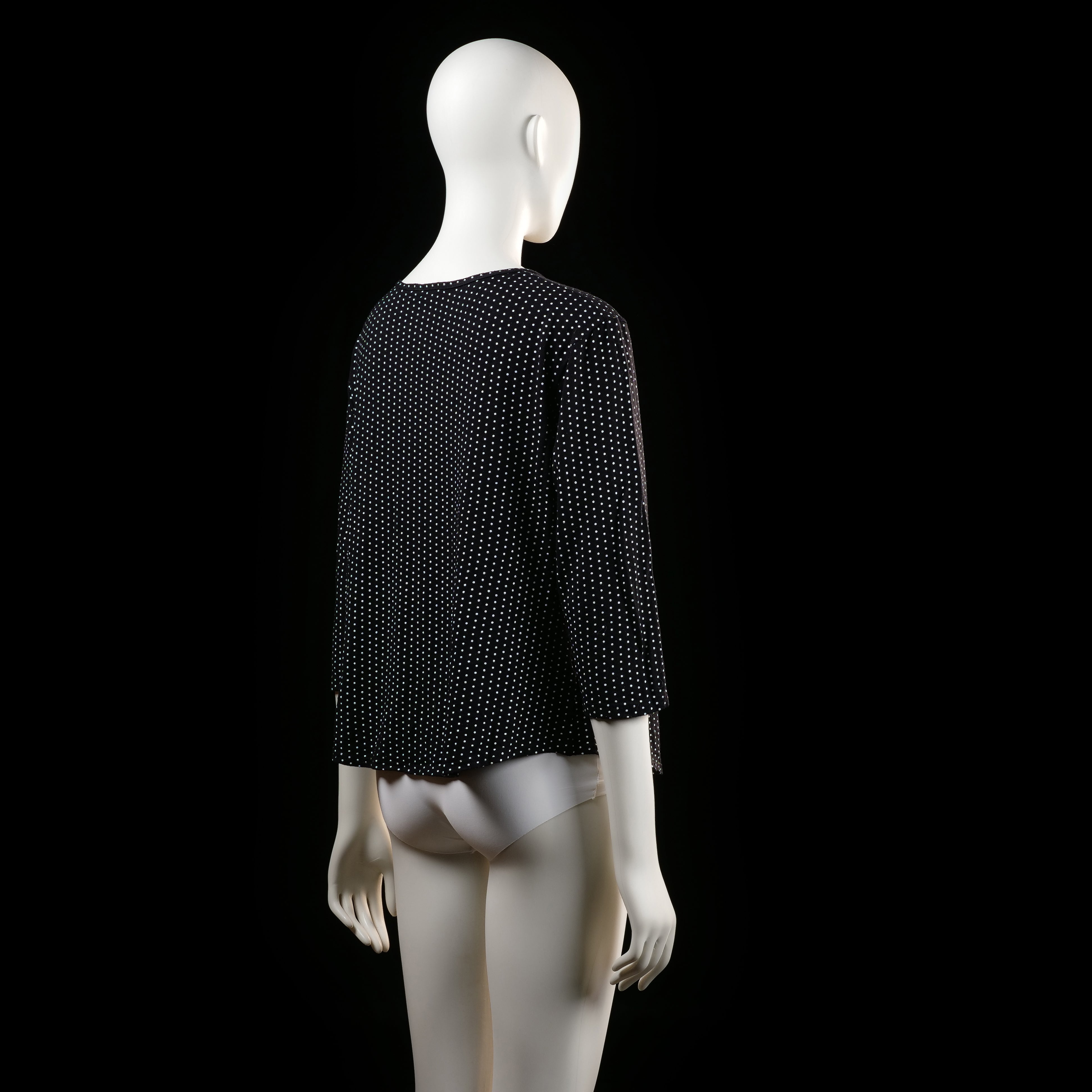 Swesco - blouse - Black, White - (Storlek: XL)