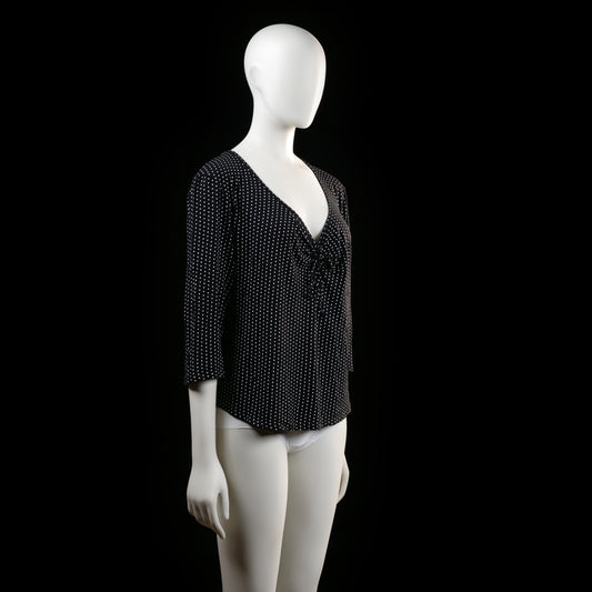 Swesco - blouse - Black, White - (Storlek: XL)