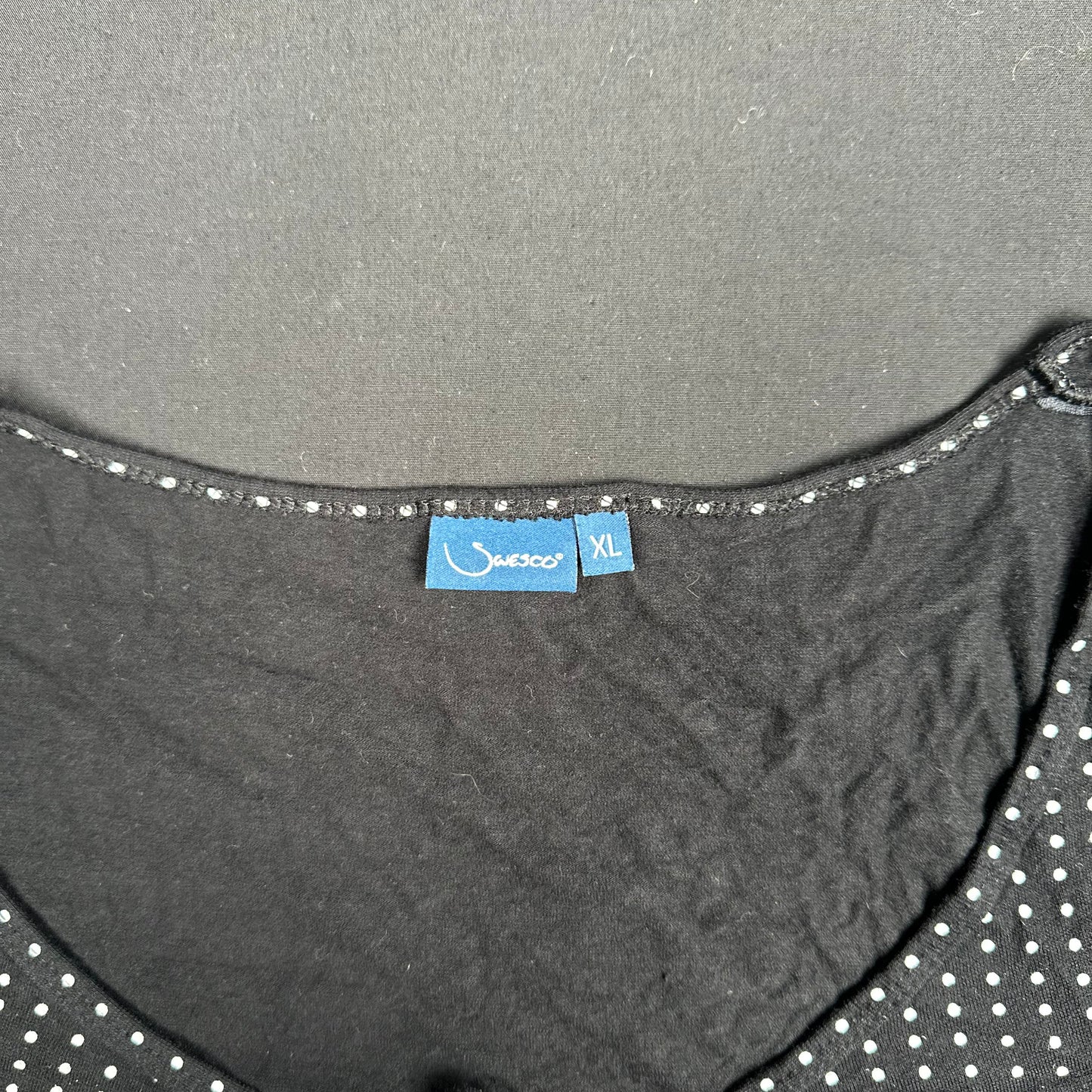 Swesco - blouse - Black, White - (Storlek: XL)