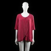 Isolde - blouse - Red - (Storlek: XL)