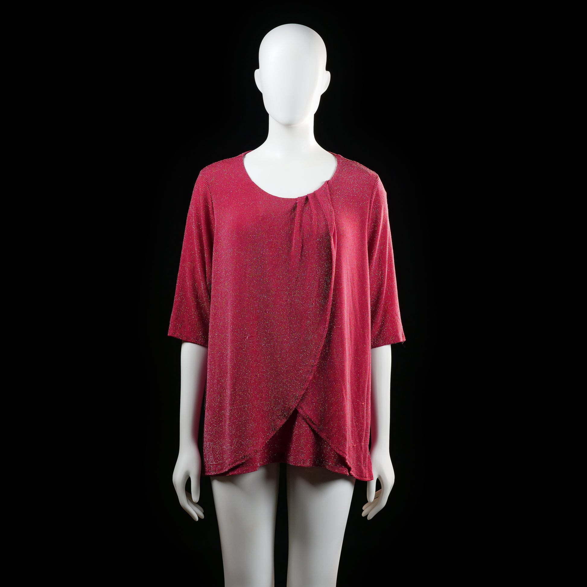 Isolde - blouse - Red - (Storlek: XL)