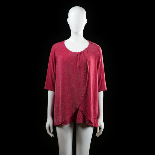Isolde - blouse - Red - (Storlek: XL)