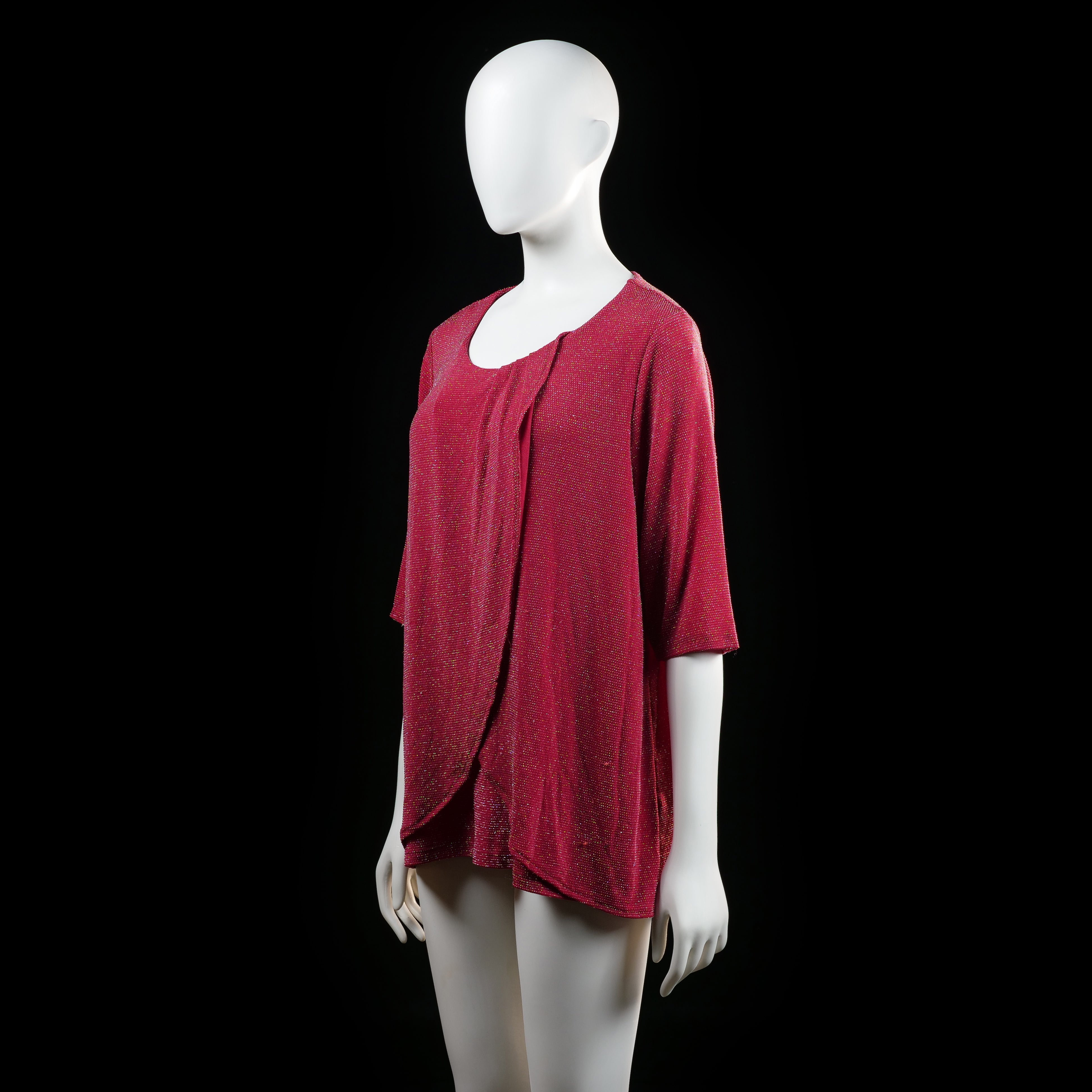 Isolde - blouse - Red - (Storlek: XL)