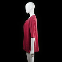 Isolde - blouse - Red - (Storlek: XL)