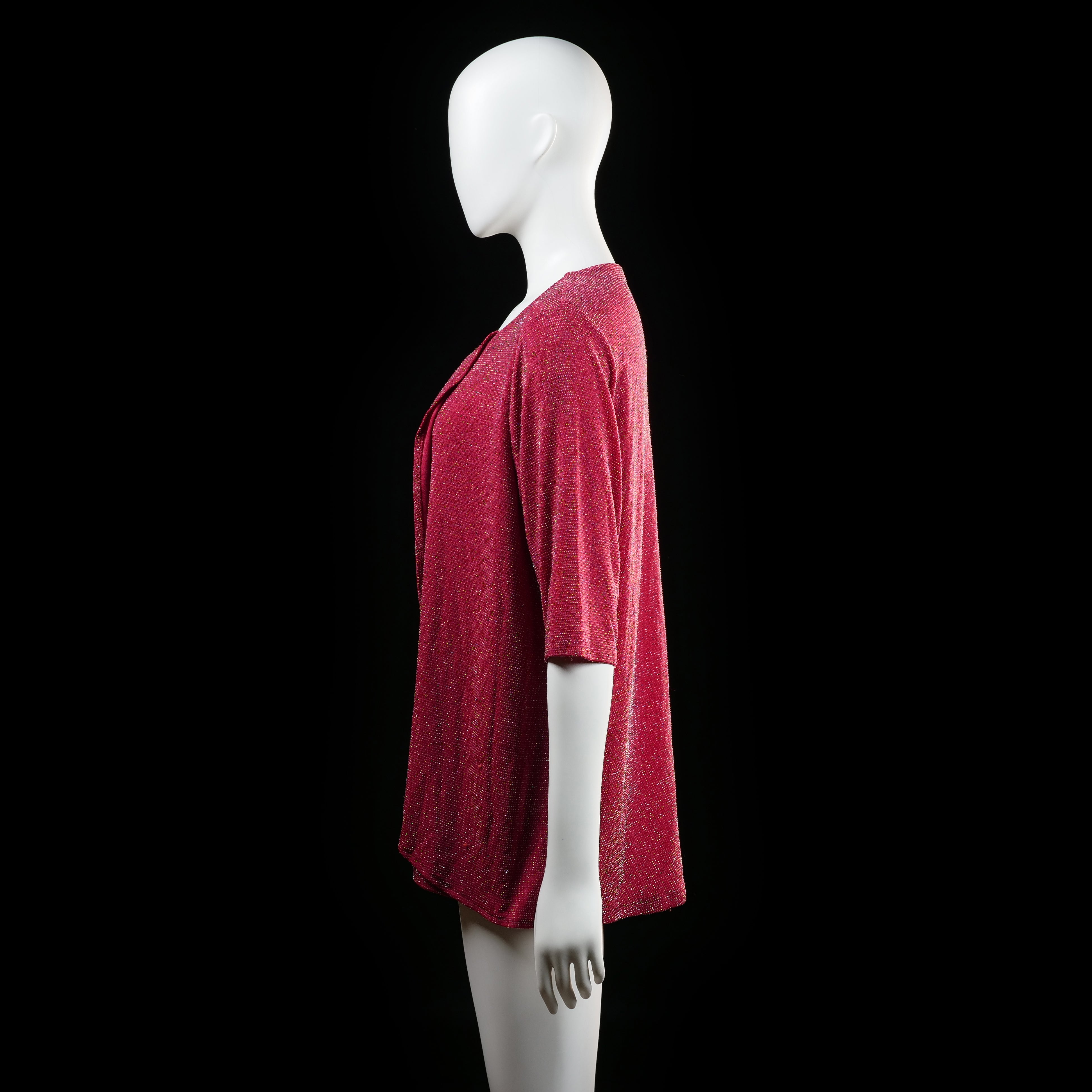 Isolde - blouse - Red - (Storlek: XL)
