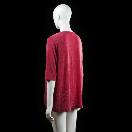 Isolde - blouse - Red - (Storlek: XL)