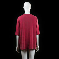 Isolde - blouse - Red - (Storlek: XL)