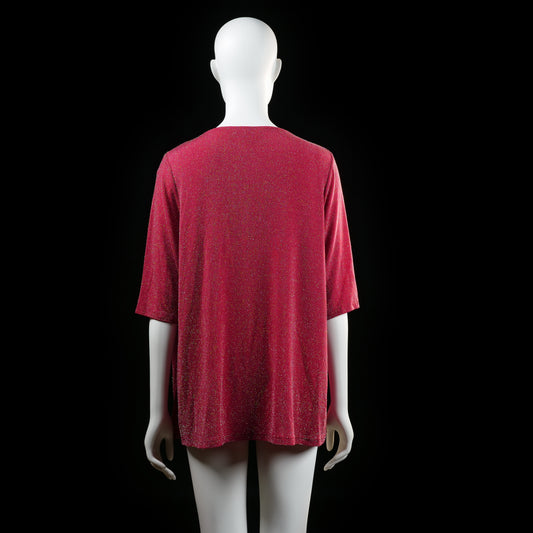 Isolde - blouse - Red - (Storlek: XL)