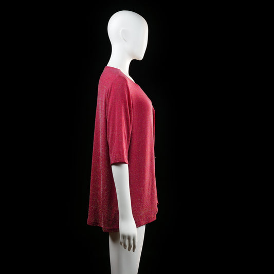 Isolde - blouse - Red - (Storlek: XL)