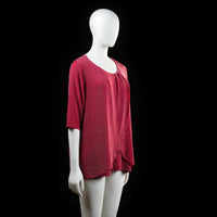 Isolde - blouse - Red - (Storlek: XL)