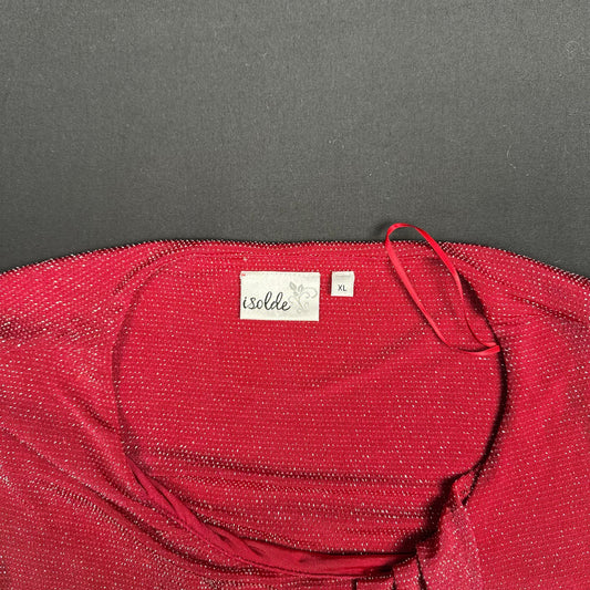Isolde - blouse - Red - (Storlek: XL)