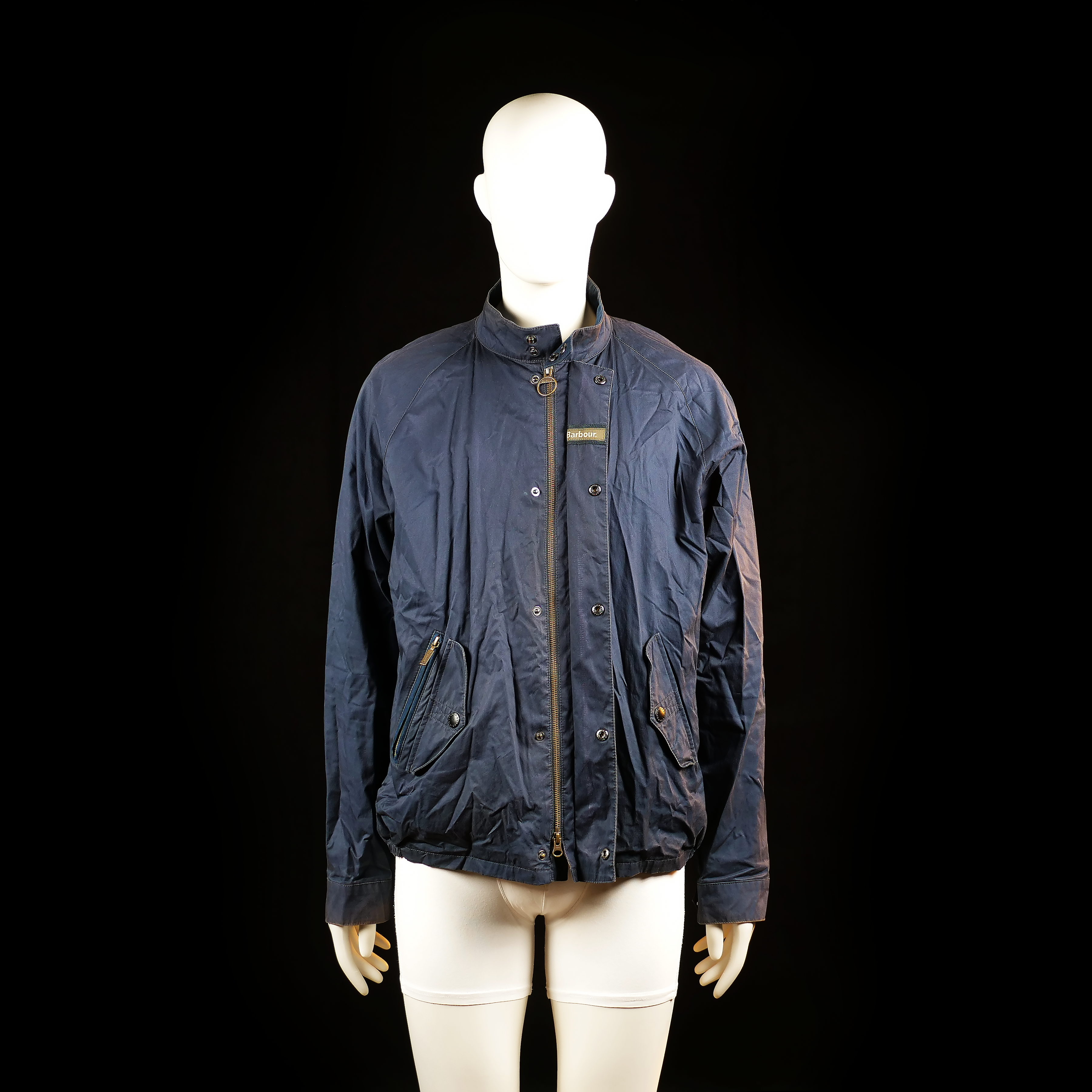 Barbour - coach jacket - Navy - (Storlek: L)