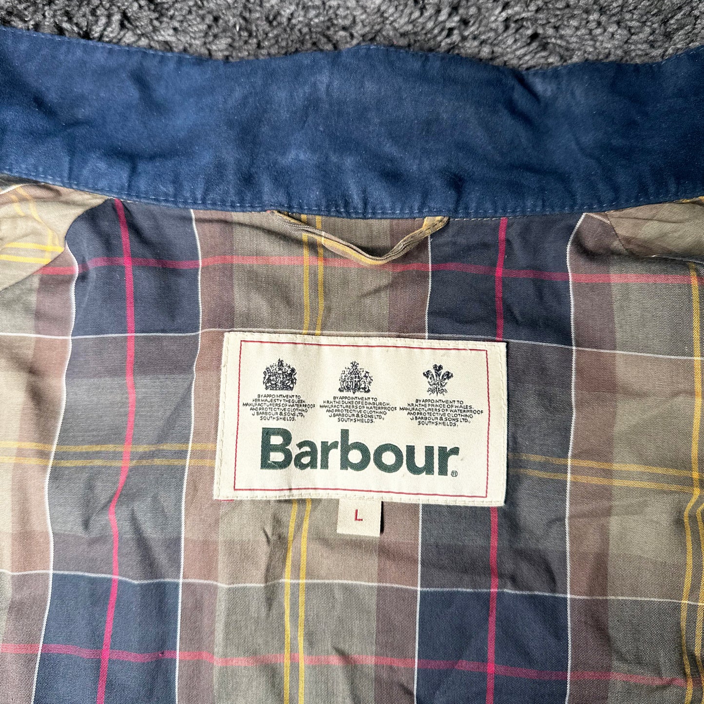 Barbour - coach jacket - Navy - (Storlek: L)