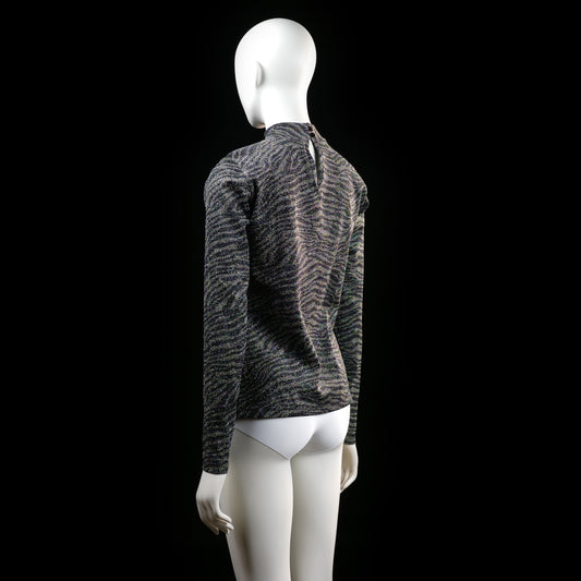 Red Rouge - long-sleeve top - Dark Gray, Black - (Storlek: M)