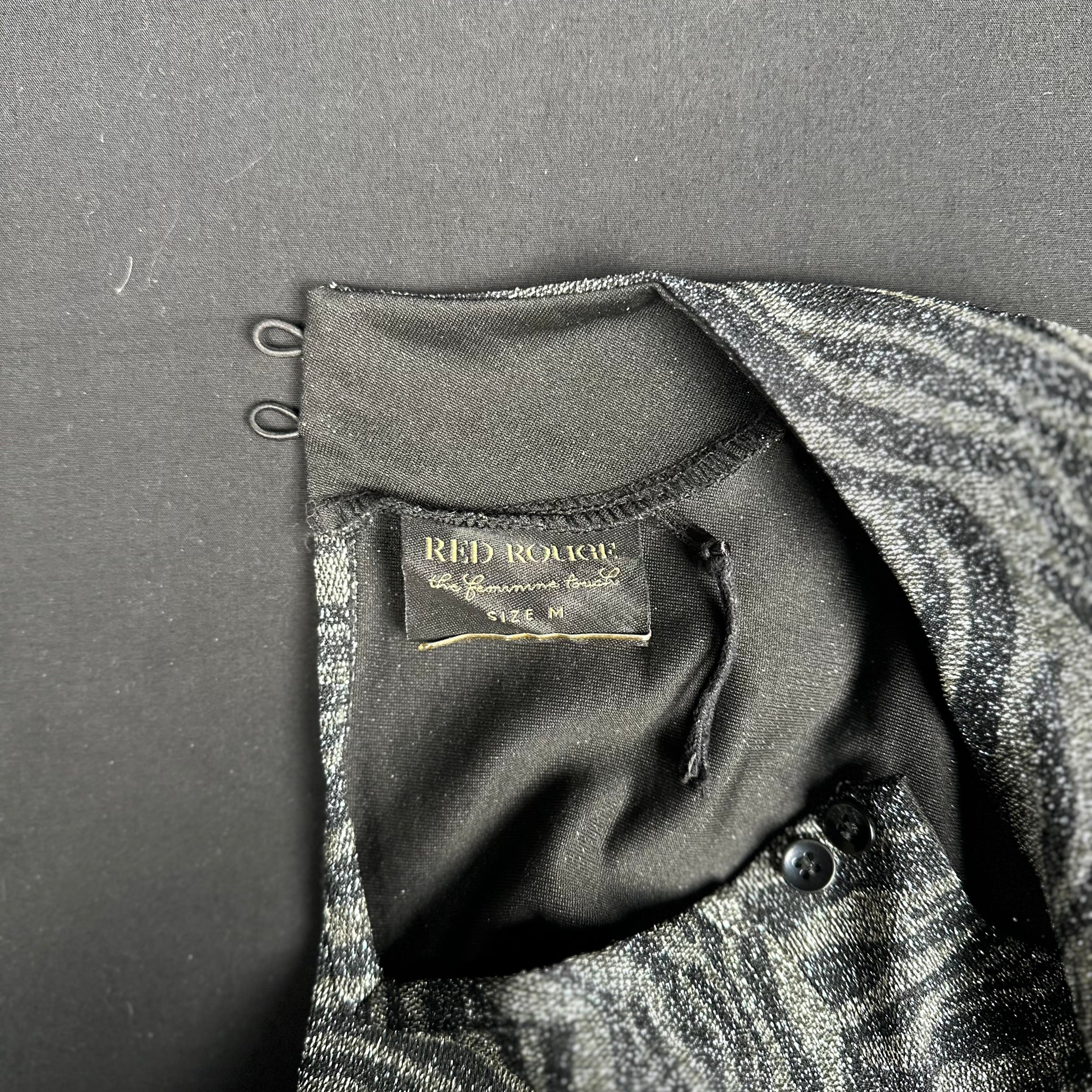 Red Rouge - long-sleeve top - Dark Gray, Black - (Storlek: M)