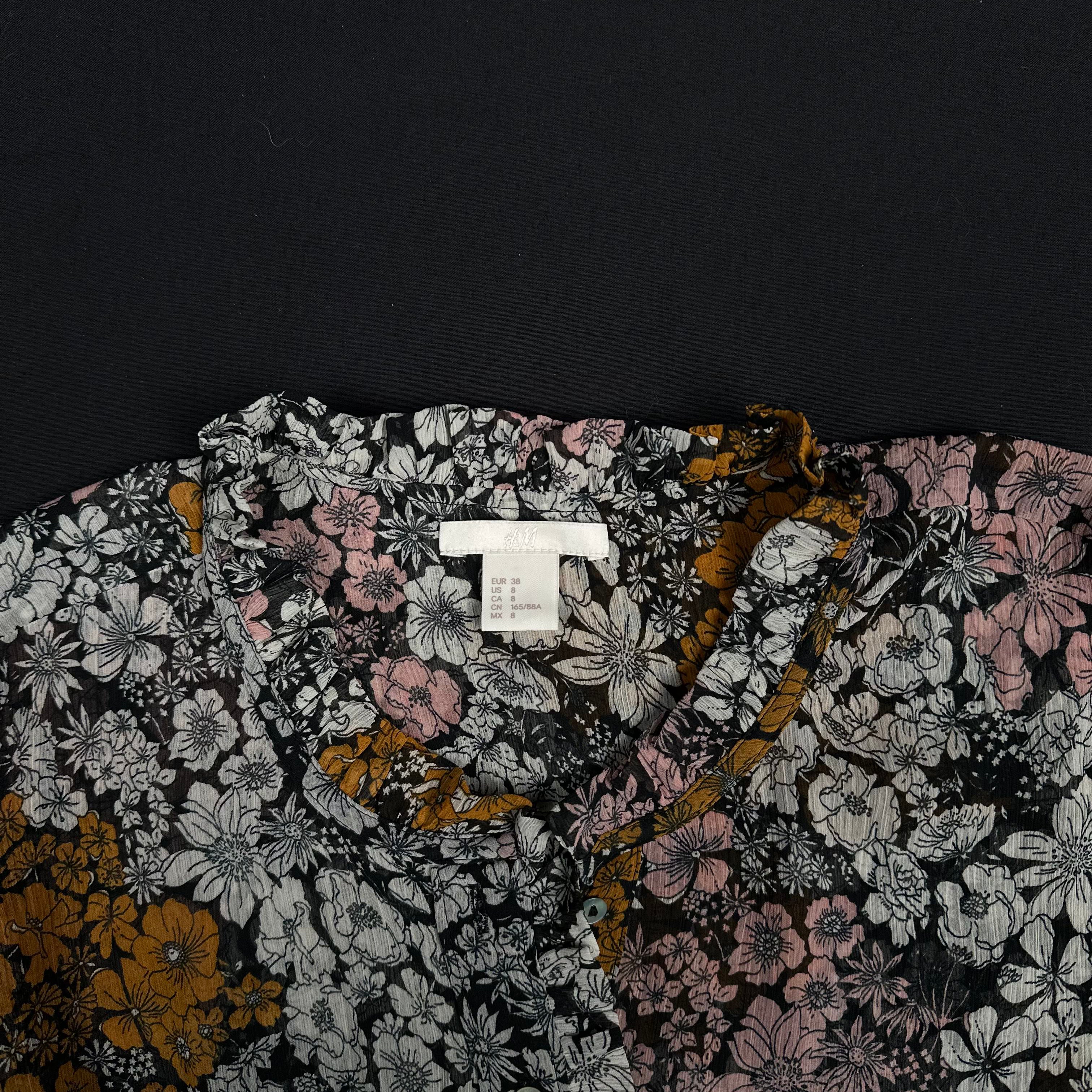 H&M - blouse - MULTICOLORED - (Storlek: 38)