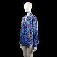 Second Female - blouse - Light Blue, Burgundy - (Storlek: M)