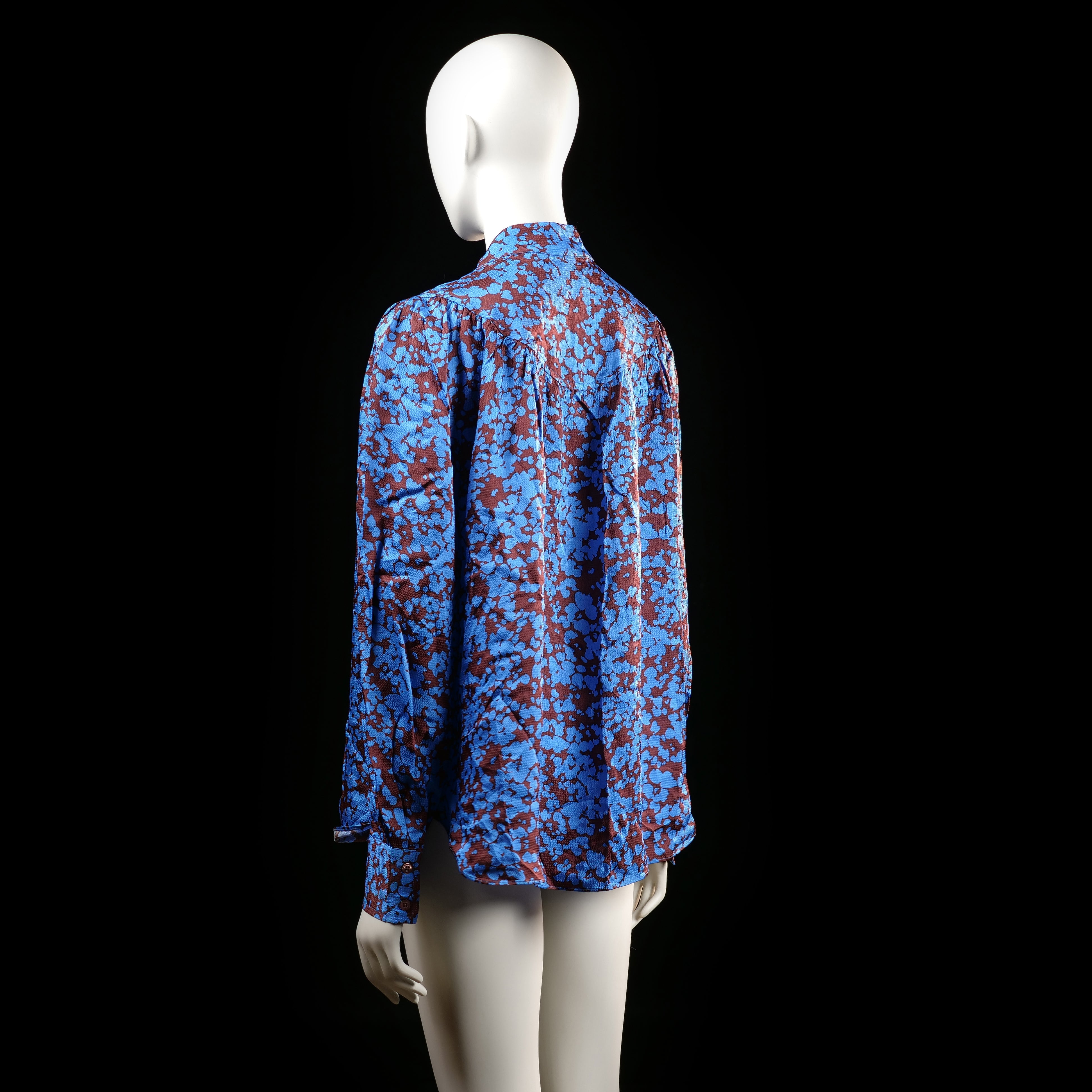 Second Female - blouse - Light Blue, Burgundy - (Storlek: M)