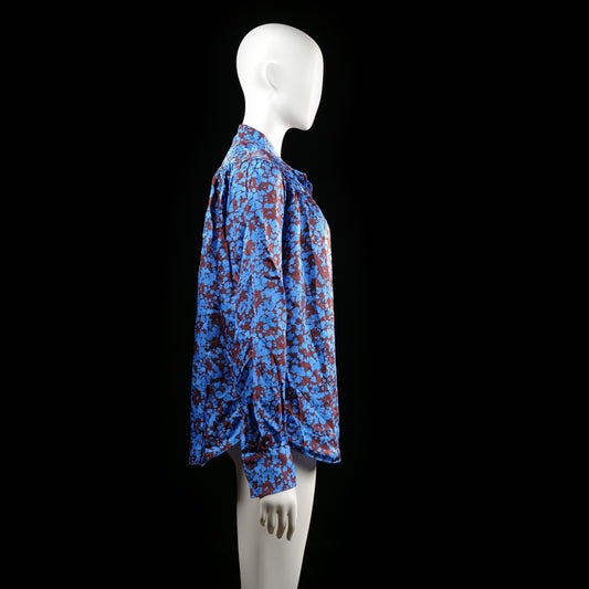 Second Female - blouse - Light Blue, Burgundy - (Storlek: M)