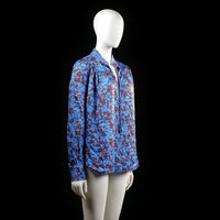 Second Female - blouse - Light Blue, Burgundy - (Storlek: M)