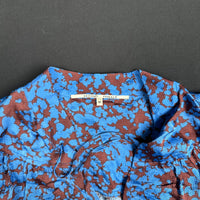 Second Female - blouse - Light Blue, Burgundy - (Storlek: M)