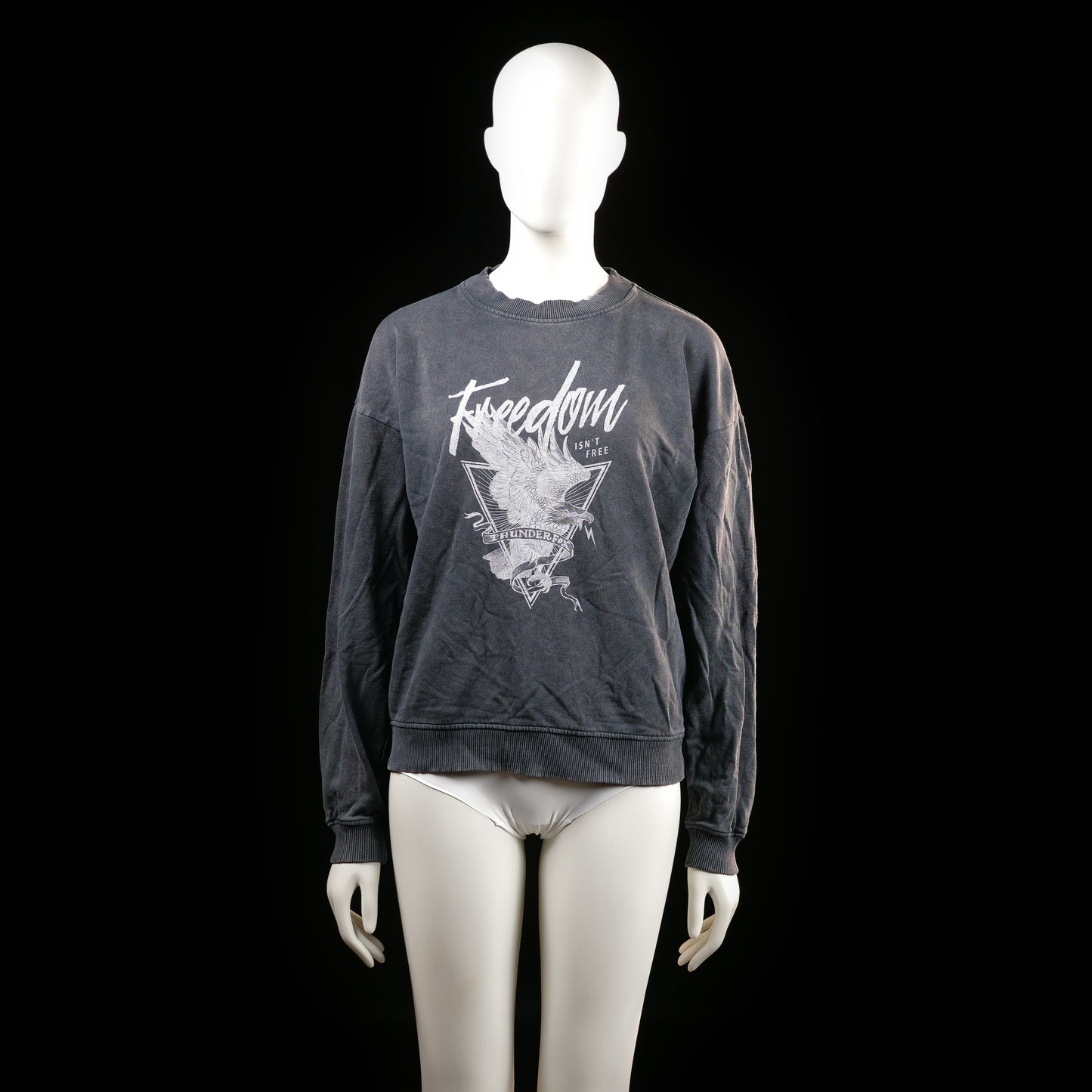 Thunder Fox - sweatshirt - Charcoal, White - (Storlek: M)