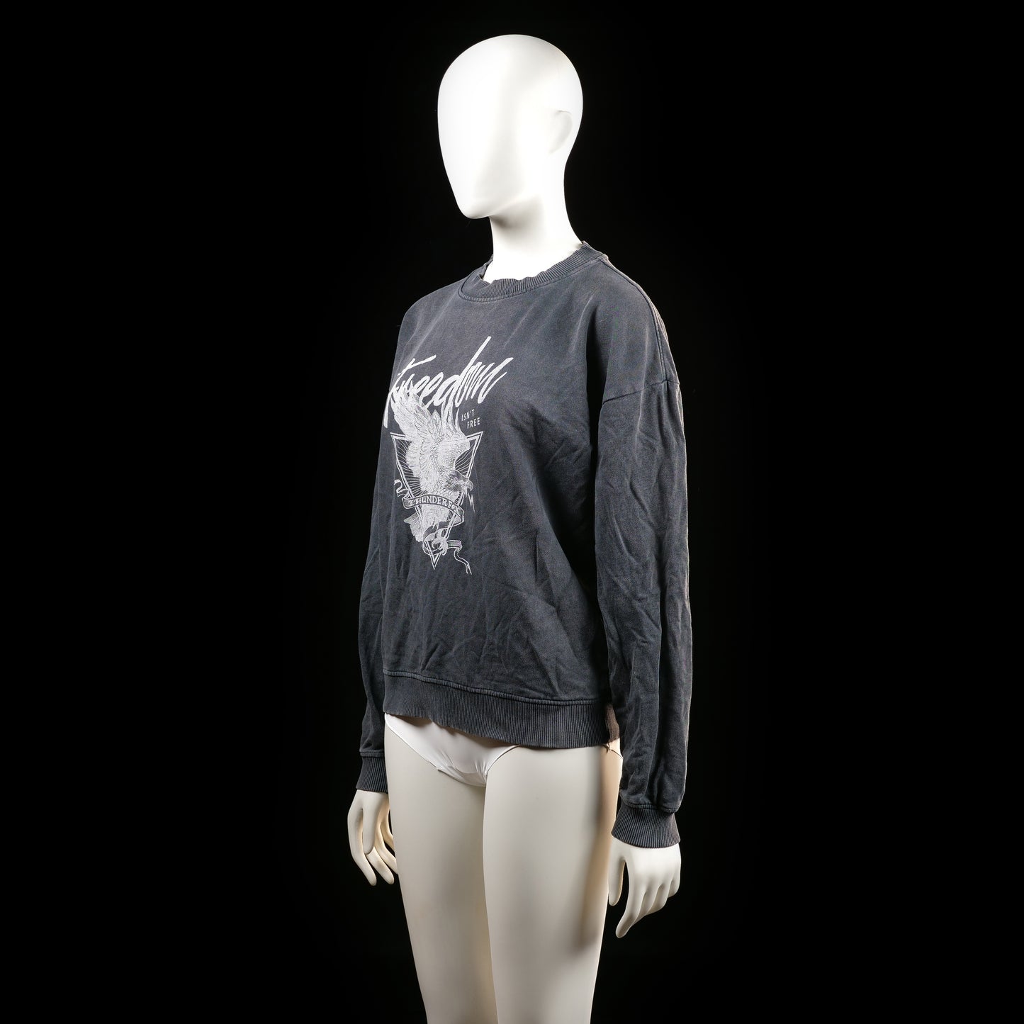 Thunder Fox - sweatshirt - Charcoal, White - (Storlek: M)