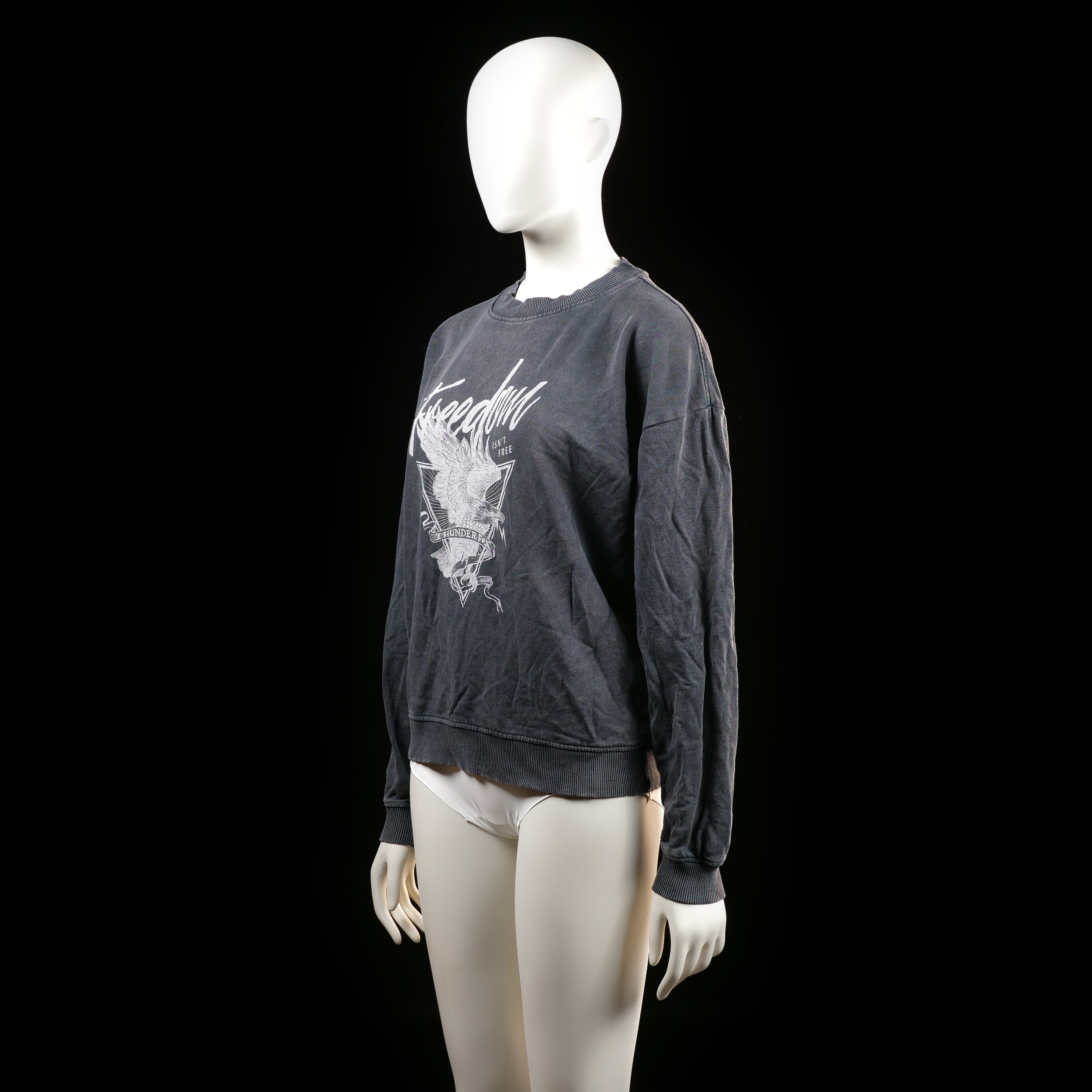 Thunder Fox - sweatshirt - Charcoal, White - (Storlek: M)